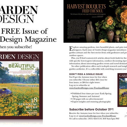 Create a two-page spread ad for consumer magazine Design by KDESIGN101