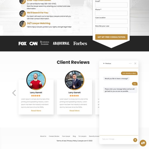 Design a Landing Page for Attorney.com Design by Rith99★ ★ ★ ★ ★