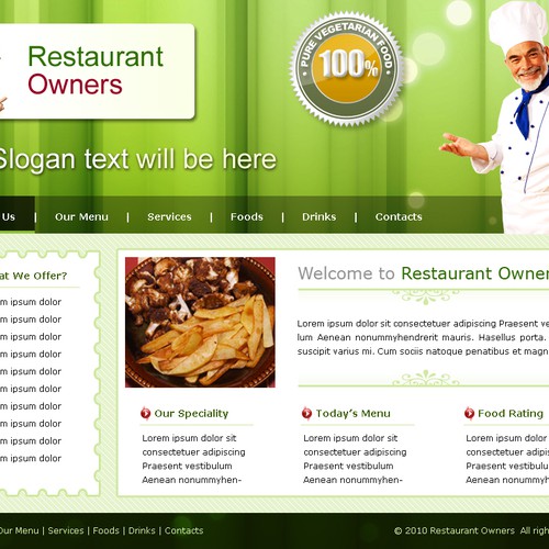 1-3 Page Website Template Design von KaizenKarma