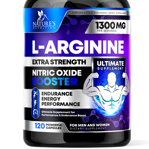 Powerful L-Arginine Capsules Design Needed for Nature's Nutrition Design by rembrandtjurin