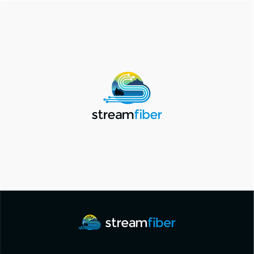 Stream Fiber Logo Design by hoGETz