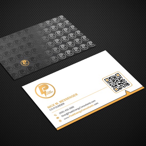 Modern Business Card Design for Electric Energy and Solar Company Design by VIVID_Design.