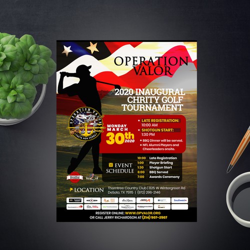 FLYER - Veteran's Charity Golf Tournament Design by ektadevesh