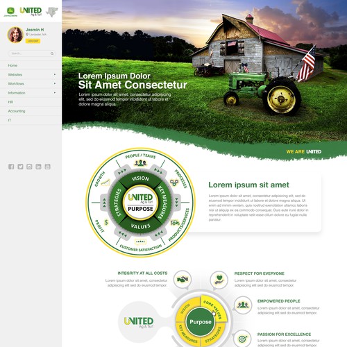 Looking for "stunning" & "Unique" Company Intranet Design Design by | Aquarian |