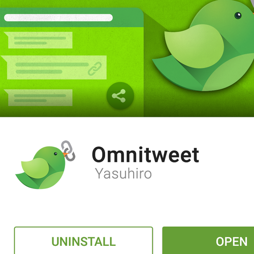 Captain Jack SparrowさんのAndroid App Icon for unique Twitter Clientデザイン