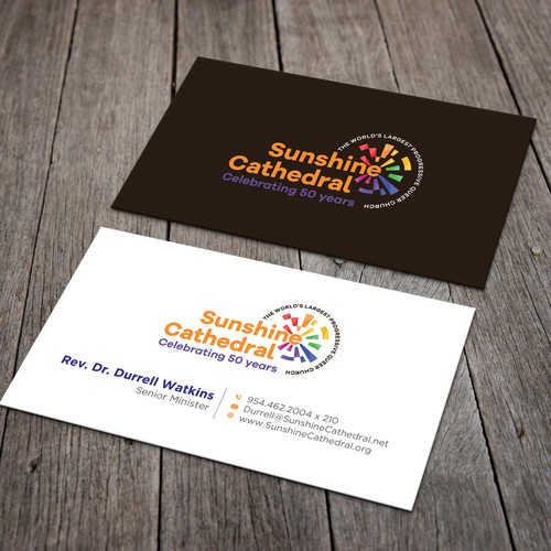 Business Card for Growing Progressing LGBTQ Church Design by Rskylight