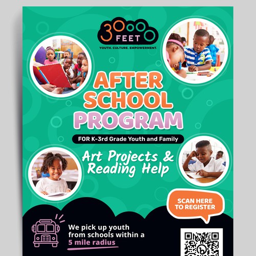 African American after school program flyer! Design by MotivatedDesign