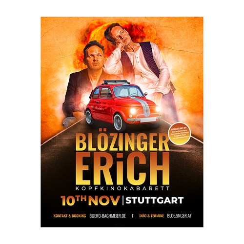 Poster for a comedy show in the style of a movie poster Design by EPH Design