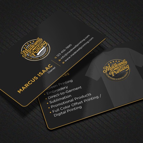 Business Card for a Custom Clothing/Product Business Design by Brandmaker artist