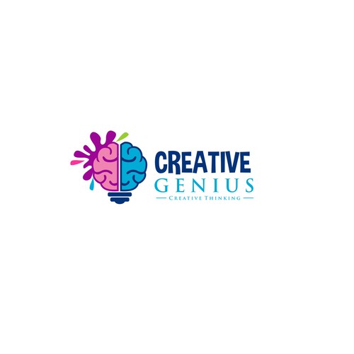 "Creative Genius" Logo for an art school. Design by yudilima