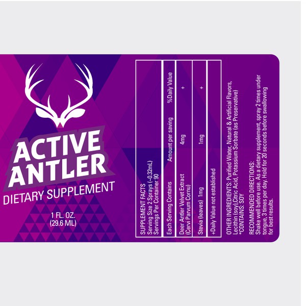 Design by kattarina_a titled "New product label wanted for Active Antler"