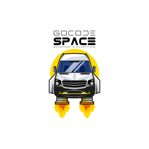 Playful and powerful logo for a Sprinter-van-as-a-Service mobile office space. Design von Butryk