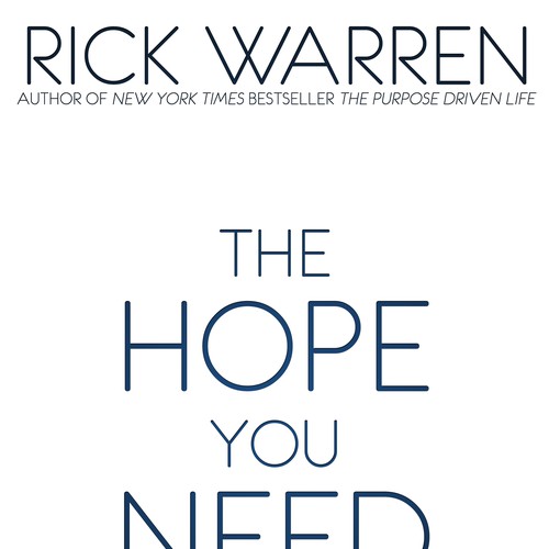 Design Rick Warren's New Book Cover Design por Ricky Merrefield