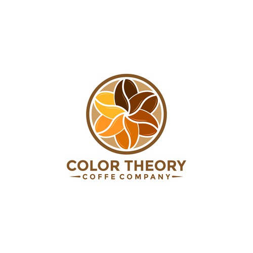 colorful logo  for a coffee company that uses colors to differentiate different coffees Design by Dendir