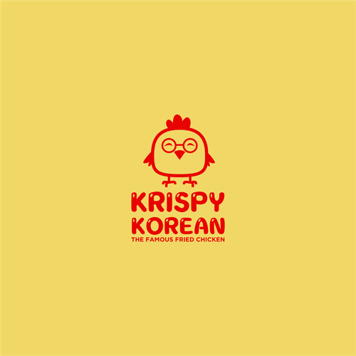 Yellow and Red Korean Fried Chicken Design by Dito.K