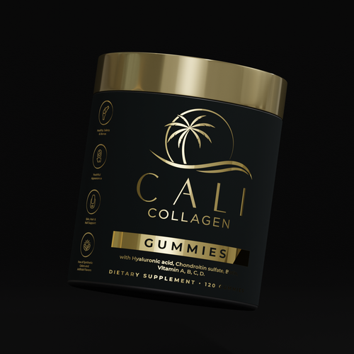 Cali Collagen Jar Label Design Contest (Luxury) Design by ilonaGi