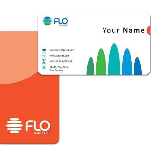 Business card design for Flo Data and GIS Diseño de ...MJD...