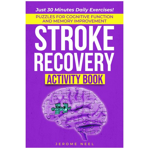 Stroke recovery activity book: Puzzles for cognitive function and memory improvement Diseño de Imttoo