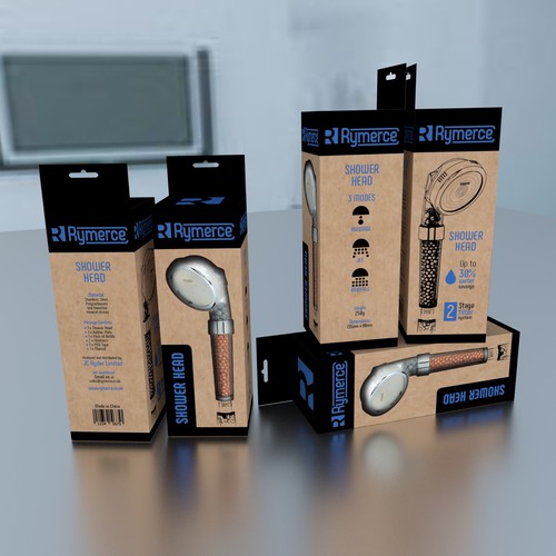 Shower Head Box Design Product packaging contest