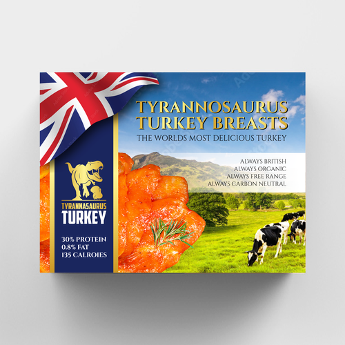 TYRANNOSAURUS TURKEY BREASTS - POWERFUL PACKAGING NEEDED! Design by Diaveo