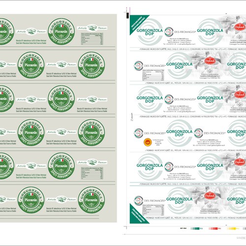 Design a product label set for an Italian Cheese デザイン by valdo