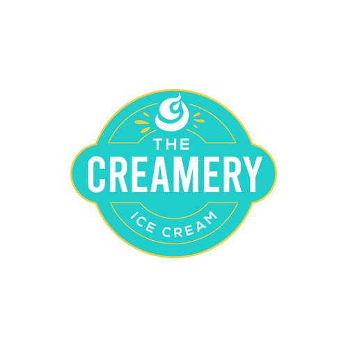 Modern ice cream shop logo Design by alediba