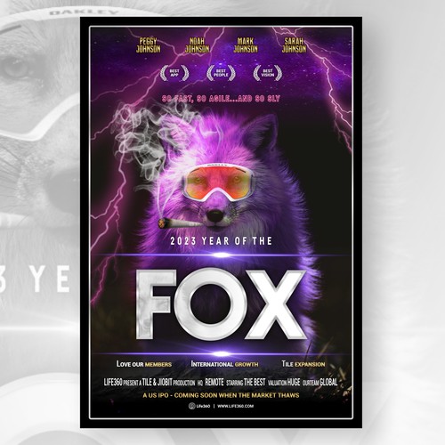 Life360 2023 Year of the Fox Poster Design by Bogi_Graphics