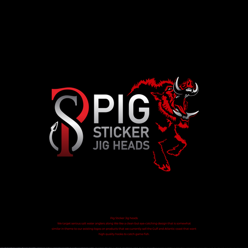 Pig Sticker Jigs/ Fishing Hooks for the Serious Angler. Design by EMLanderz