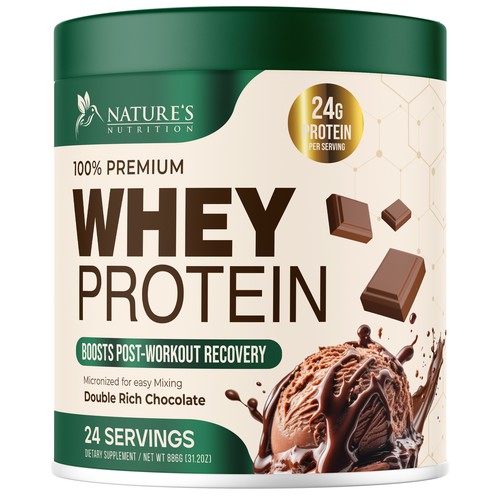 Tasty Whey Protein Chocolate Design Needed for Nature's Nutrition Design réalisé par UnderTheSea™