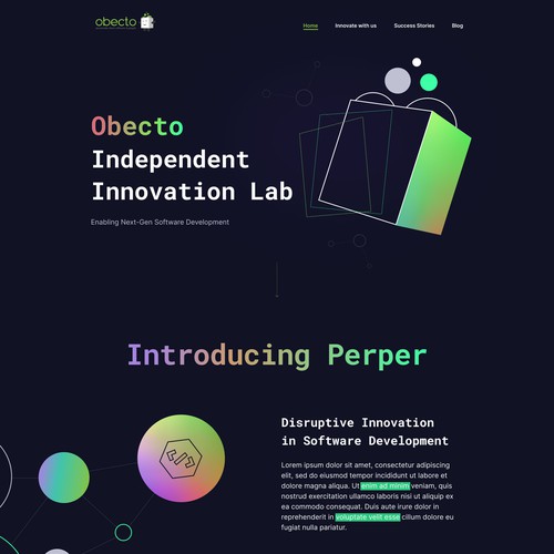 High-Tech Software Innovation Lab - New Website Design Design by uiux-designer