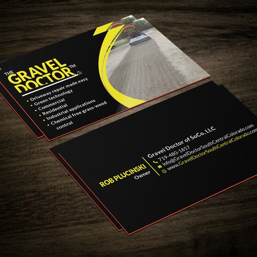 I need a powerful business card for my environmentally friendly driveway services business! Design by Roni_
