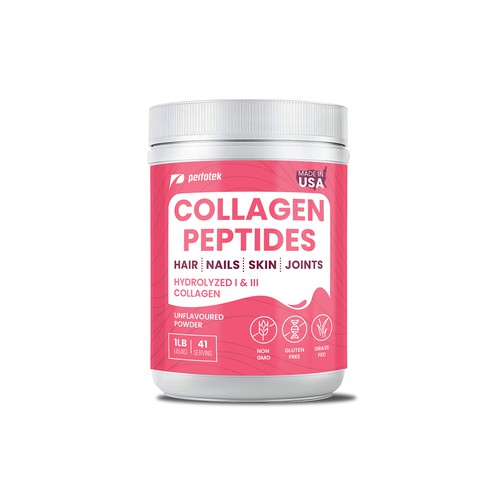 Packaging label for Collagen Peptides jar Design by Shisiouk