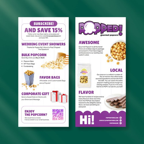 Designs | Updated Popcorn Rack Card | Postcard, flyer or print contest
