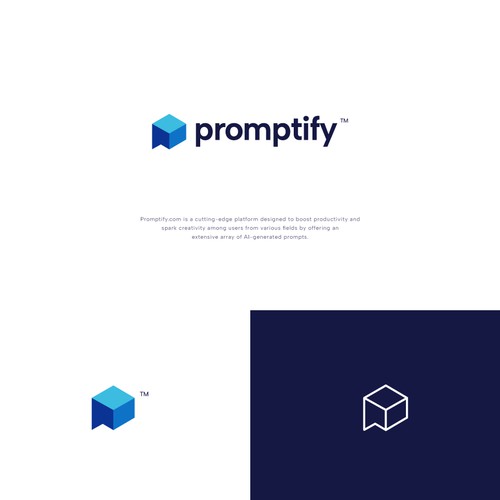 Modern, Simple and Sleek Logo for Promptify.com Design by designhatti