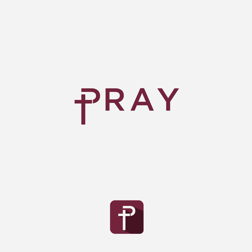 Create a classy prayer logo for a mobile app in the Catholic community ...