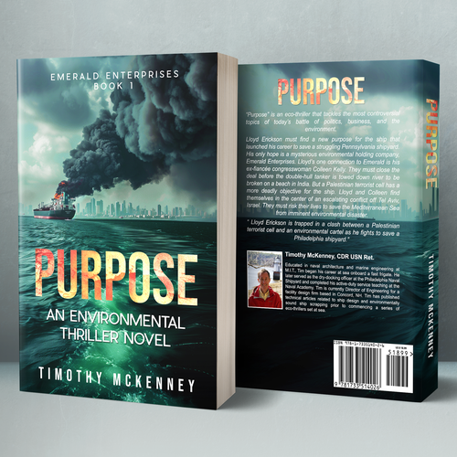 First book cover of eco-thriller series. Design by H-Izz Design