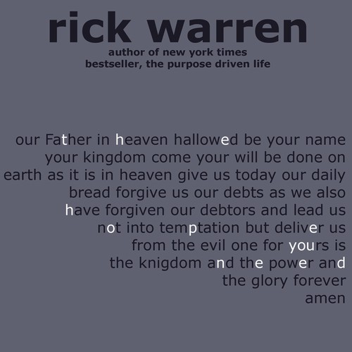 Design Rick Warren's New Book Cover デザイン by Laura R