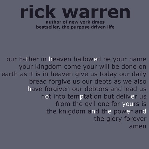 Design Rick Warren's New Book Cover Réalisé par Laura R