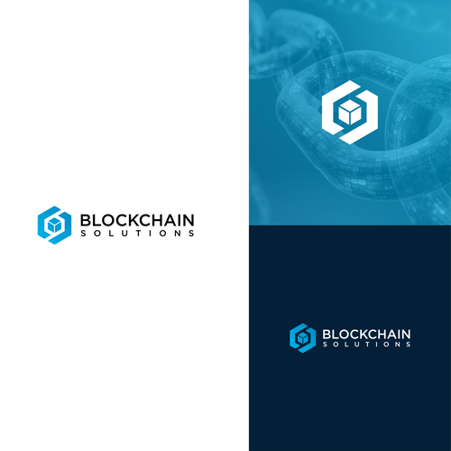 Blockchain company logo Diseño de ahza99™