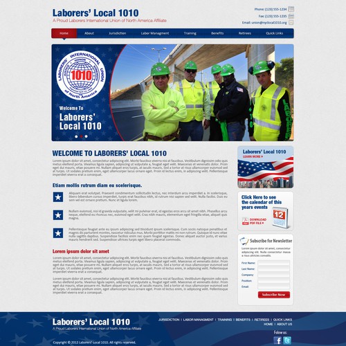 Create the next website design for Laborers Local 1010 Réalisé par Googa