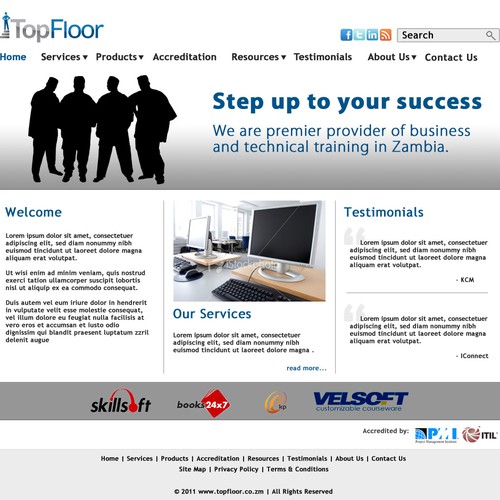 website design for "Top Floor" Limited Diseño de Joseph Manasan