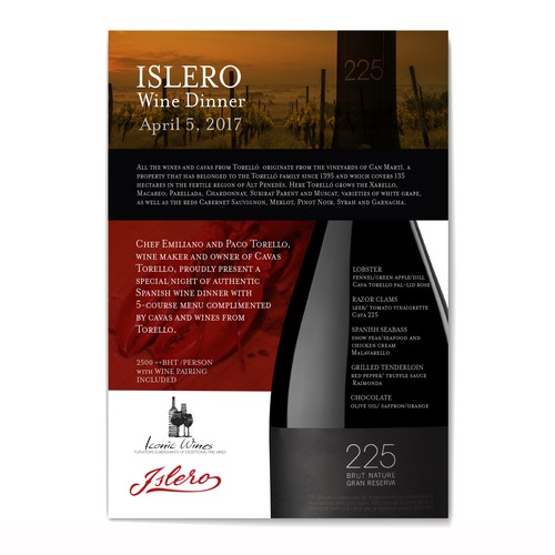 Tasting Menu Design Design by Vmosn