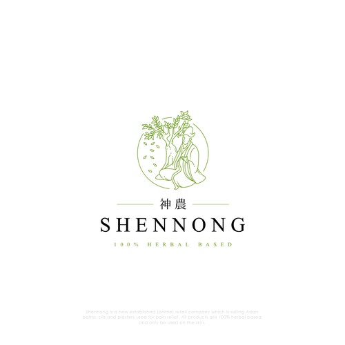 Shennong logo for a new market entry of Asian herbs in EU Design by Glanyl17™