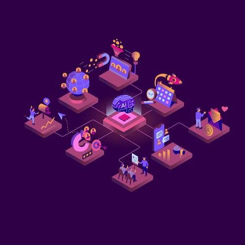 Technology Website Illustration Brilliance Design by LAYOUT.INC