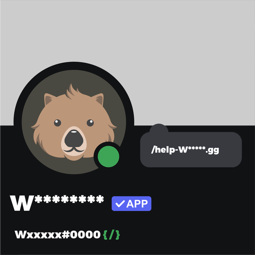 Designs | Cute & Derpy Wombat Logo for Discord Bot (Simple Profile ...
