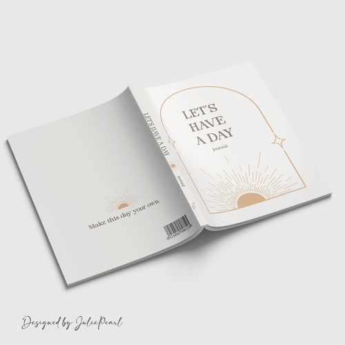 Minimalistic pinterest vibe for a self help journal cover Design by JuliePearl_IV8