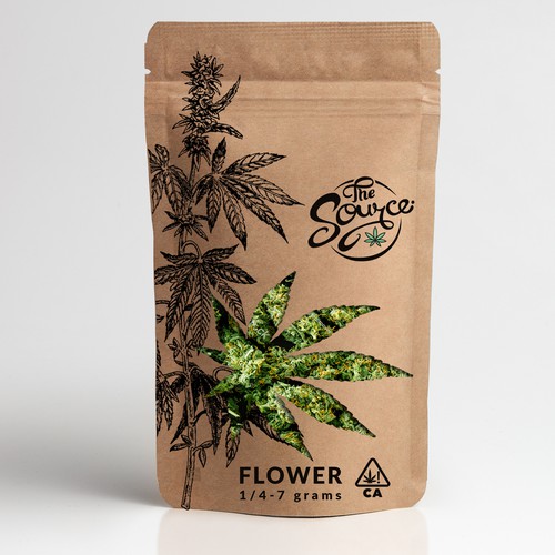 Cannabis Flower Bag Design Design by Sashkica