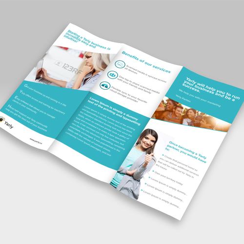 Design brochure for innovative, fast-growing, New York based tech startup Yarly Design von tsvetelindinkov