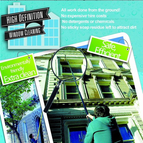 postcard or flyer for High Definition Window Cleaning Design by Johnny White