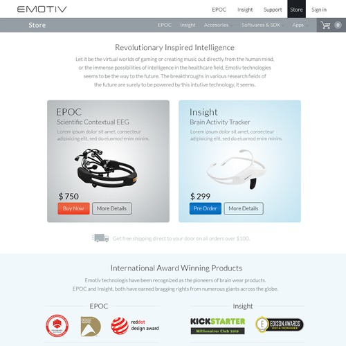 Redesign website for International Award Winning EEG system Design by Crenovates